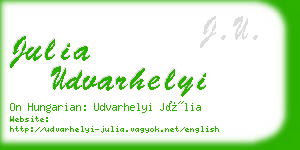 julia udvarhelyi business card